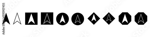 Up arrow vector icon set. scroll illustration sign collection. Direction symbol or logo.