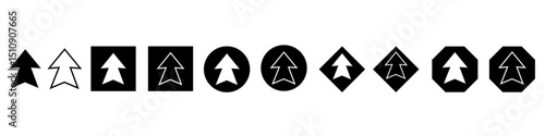Up arrow vector icon set. scroll illustration sign collection. Direction symbol or logo.