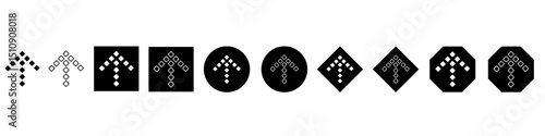 Up arrow vector icon set. scroll illustration sign collection. Direction symbol or logo.
