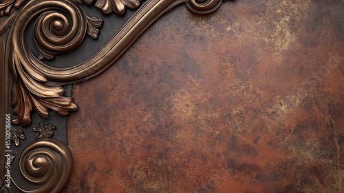 Ornate copper corner detail