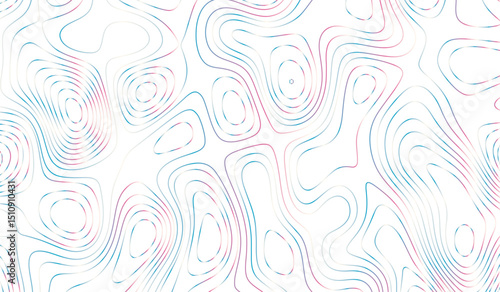 Geographic mountain contours Vector Illustration. fabric , packaging , web, banner, app, wallpaper. Topographic map background geographic line map with seamless ornament design. 
