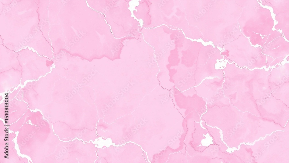 Fototapeta premium Sanfte rosa Marmorstruktur mit weißen Adern, künstlerisch umgesetzt im Aquarell-Look – perfekt als Hintergrund oder Designtextur.