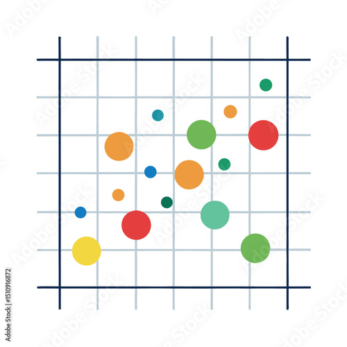 Colorful correlation matrix background design