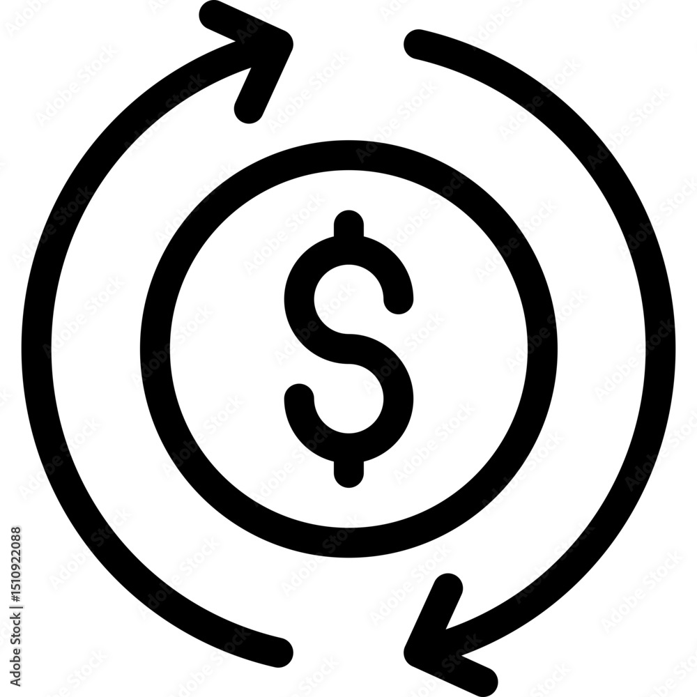 Money Rotat Icon Money Rotat Icon