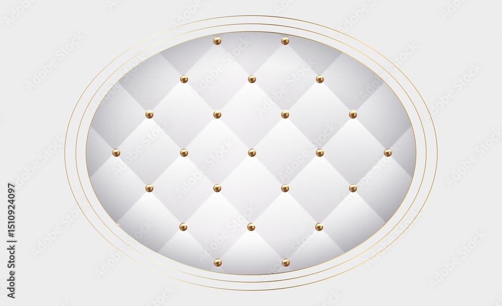 Obraz premium White background. White upholstery leather texture background with beads.