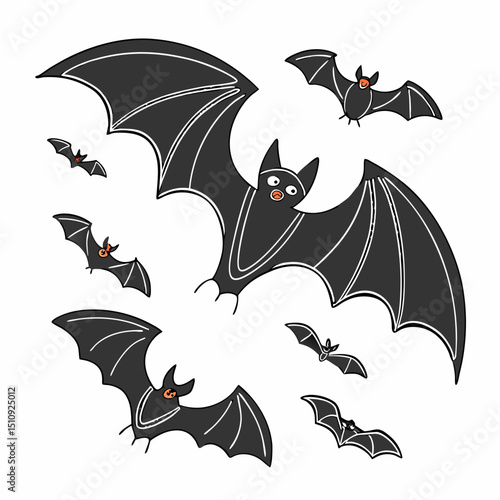 halloween bats silhouettes