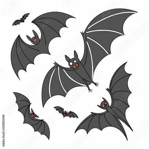  halloween bats silhouettes