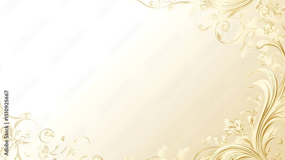 Elegant gold floral border Elegant gold floral border