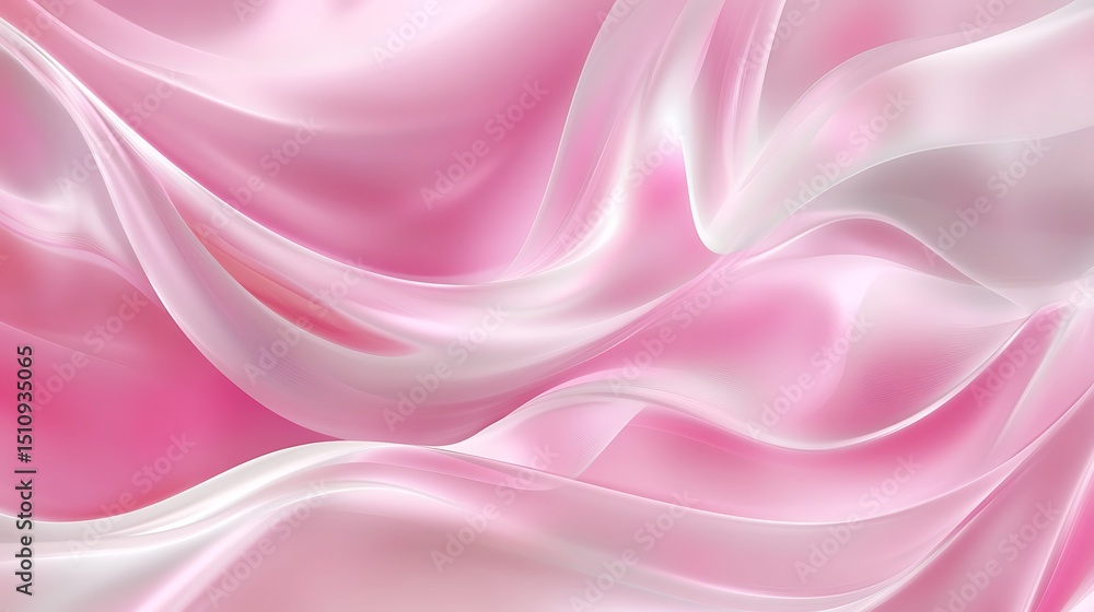 Fototapeta premium Pink silk fabric folds