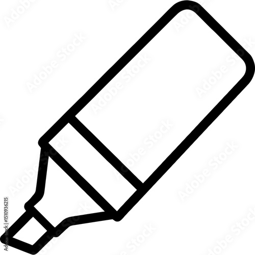 Minimalist highlighter icon design