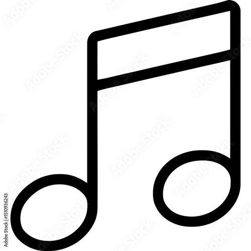 Minimalist music note vector icon