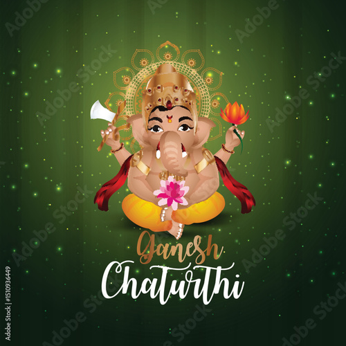 Happy ganesh chaturthi celebration card
