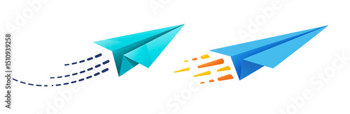 Free Download Paper airplane vector illustration for business concept isolated on a transparent background - GFXLoad