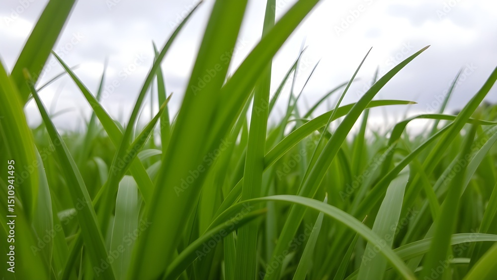 Obraz premium AI Generated Seamless Natural Background of Green Grass Texture, Perfect for Eco Designs, Landscaping, or Organic Projects