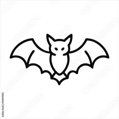 Bat flying vector