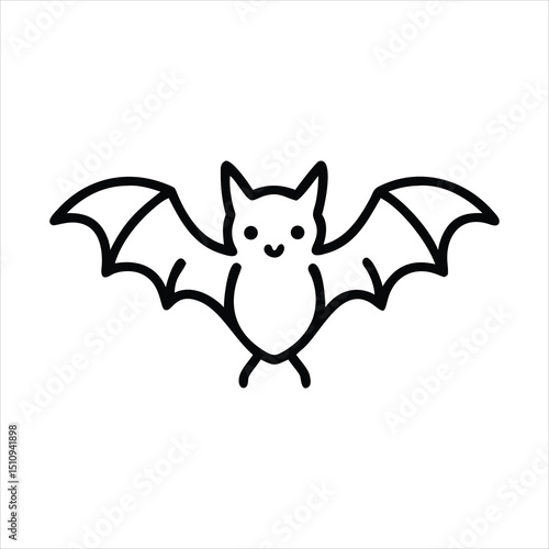 Bat flying vector