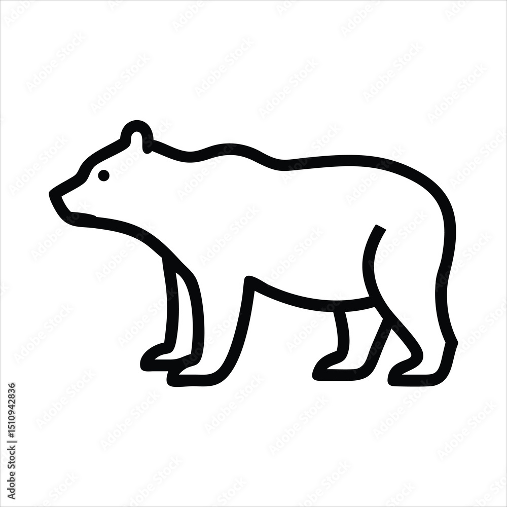 Fototapeta premium vector illustration of a bear
