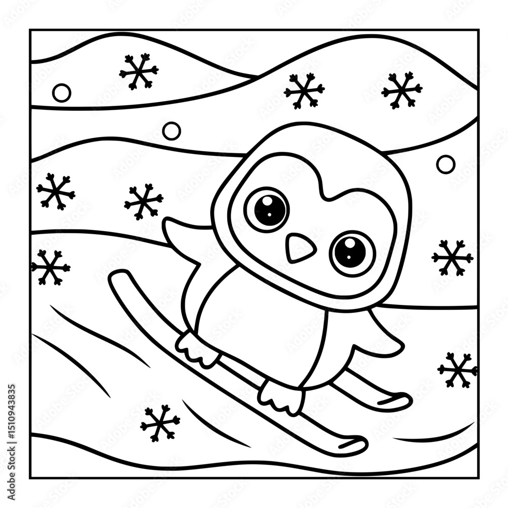 Fototapeta premium ocean animal cartoon coloring pages