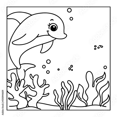 ocean animal cartoon coloring pages
