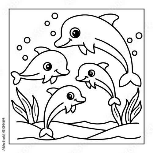 ocean animal cartoon coloring pages
