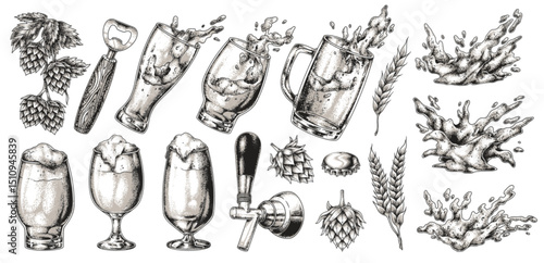 Creative beer and brewing illustrations