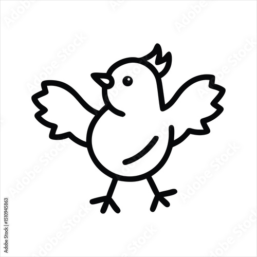 Chicken flapping vector