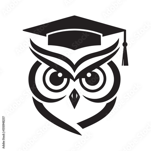 Owl Head Icon – Smart and Elegant Logo Concept

