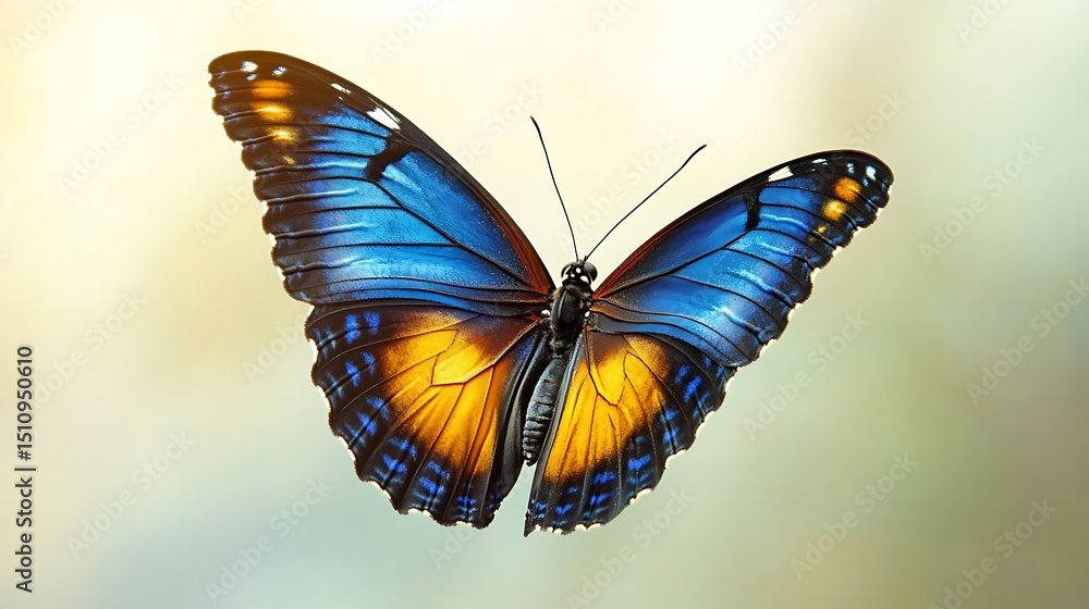 Obraz premium Stunning monarch butterfly artistic design bright gradient shades symmetrical wings image