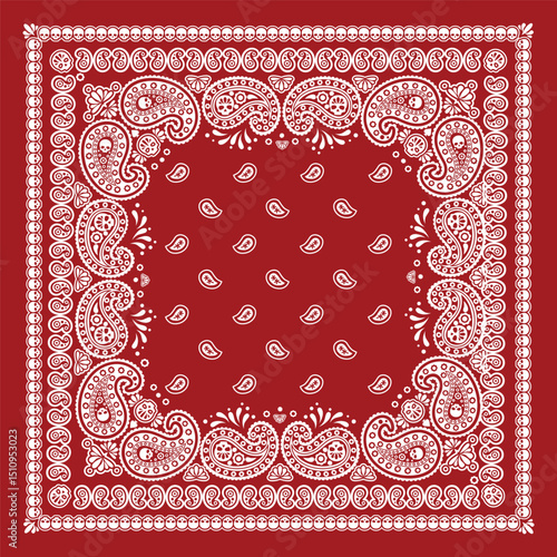 Red Bandana Print. , best motive for vectör  design