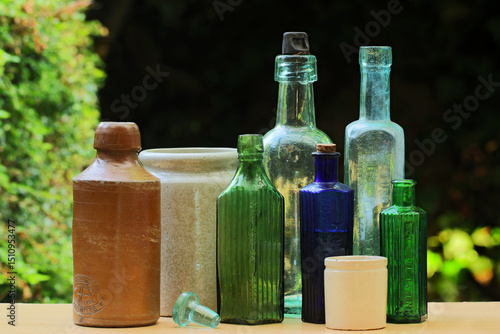 Victorian bottles and jars.