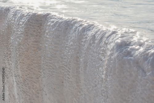 water and hvide travertiner at pamukkale, denizli
