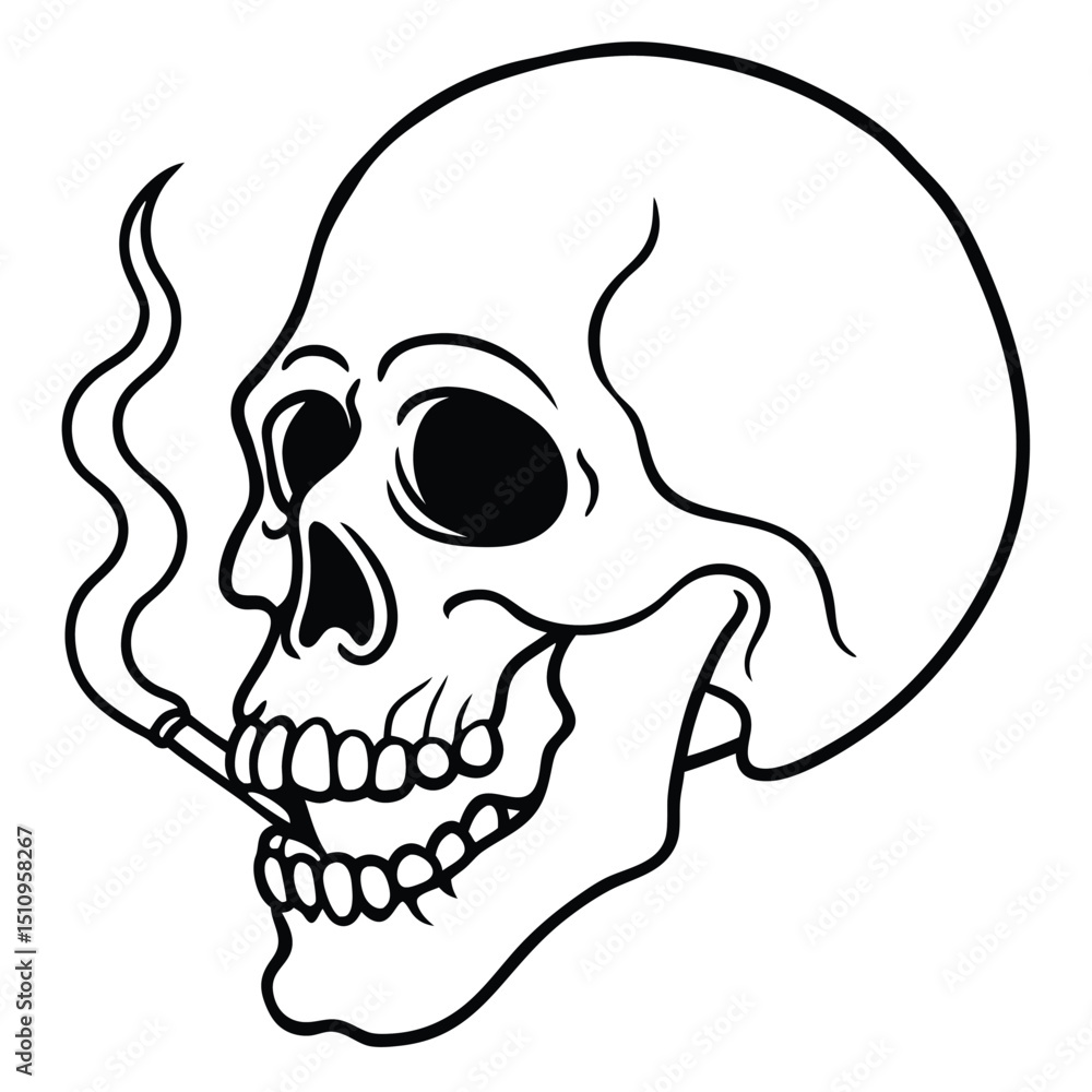 Obraz premium human skull and crossbones