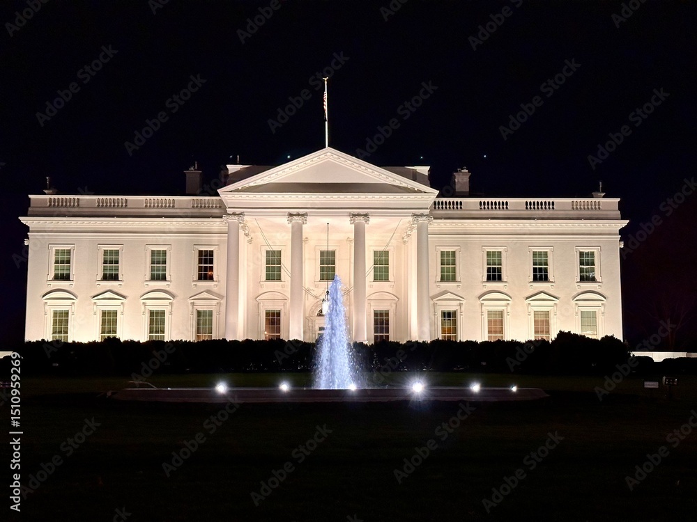 Obraz premium The White House at Night