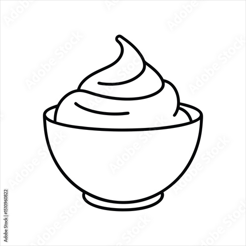 Whipped Cream Sketch in Continuous Line Style
