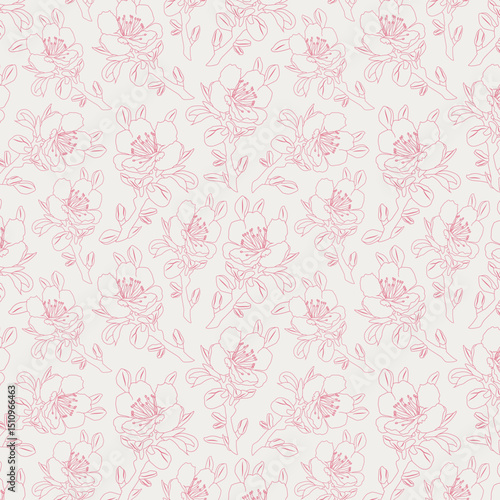 Spring Flowers seamless vector pattern
