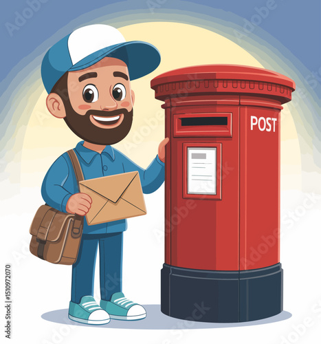 Postman with Mailbox