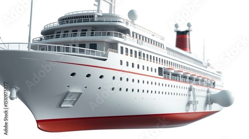 Wallpaper Mural Dreamlike Surreal Cruise Ship Close-up of Luxurious Vessel on White Background Torontodigital.ca