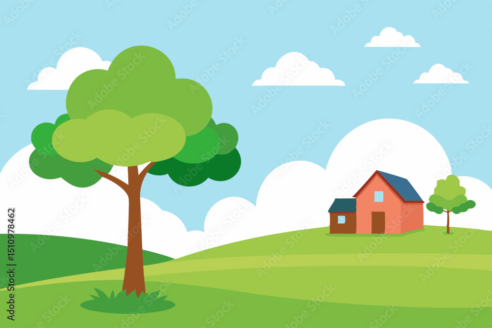Fototapeta premium landscape with trees