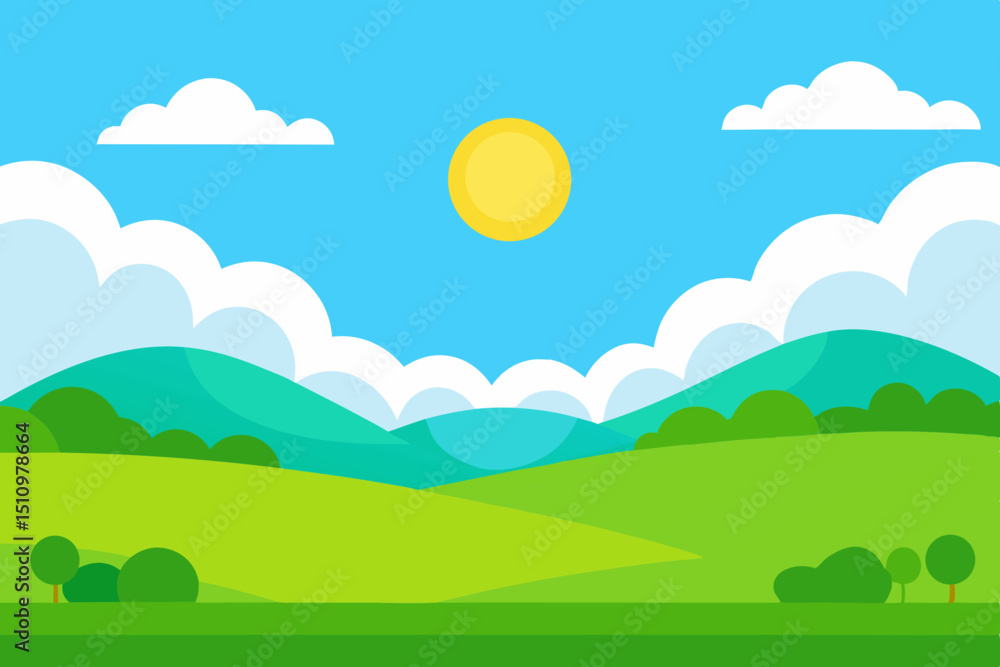 summer landscape with trees summer landscape with trees