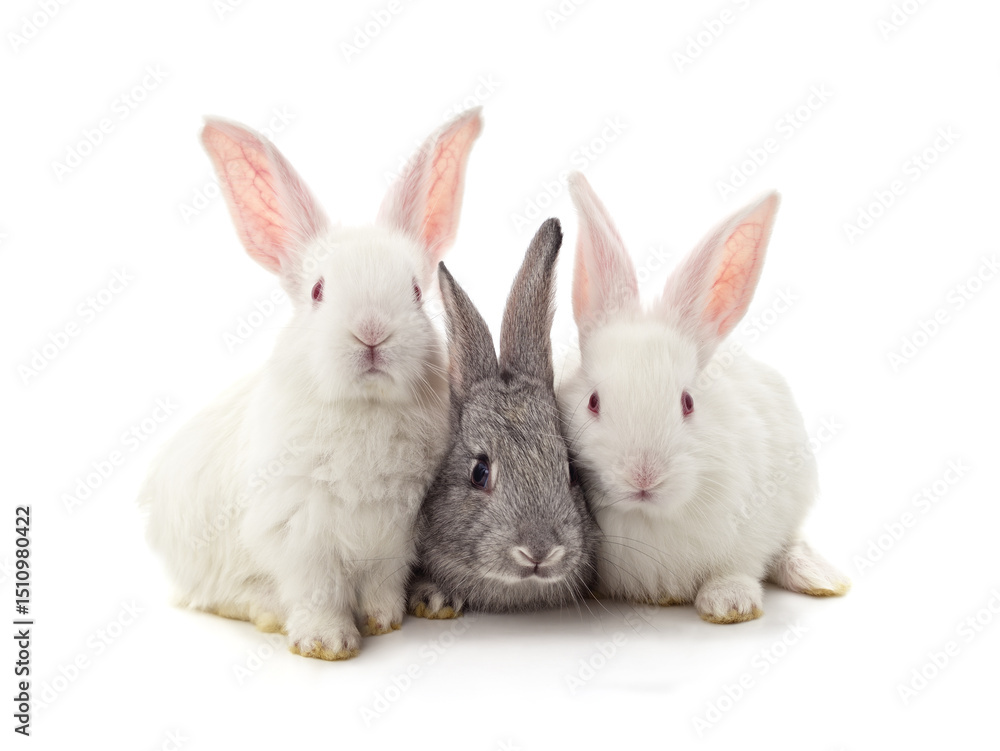 Obraz premium Three little rabbits.