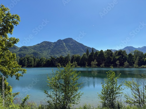 lake and mountains