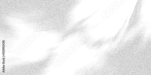 Dynamic wave of stipple dots forming abstract fluid pattern. Grunge texture with dissolve and undulate motion, elegant monochrome background for modern designs with sand, ripple, and grain effect