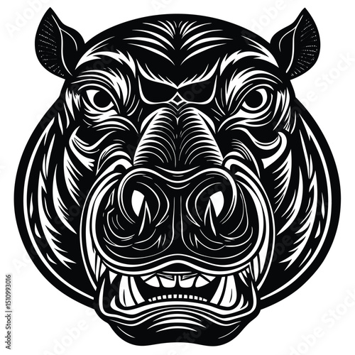 vector illustration of a tiger head