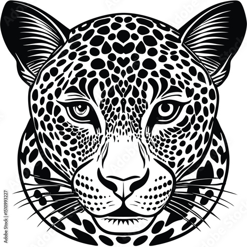 leopard head silhouette