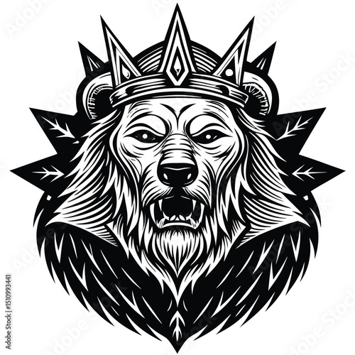 wolf head vector