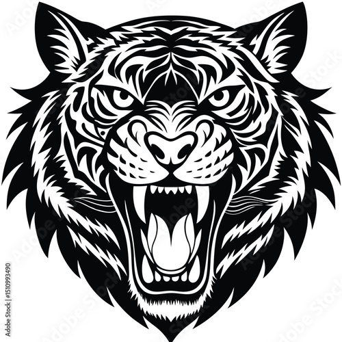 tiger head vector