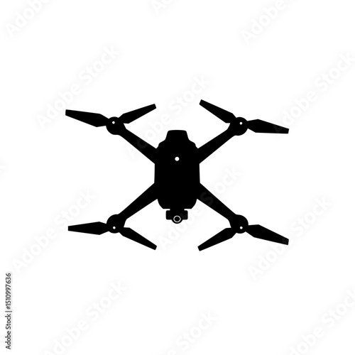 Explore aerial photography with this drone silhouette vector for your next project design and illustration