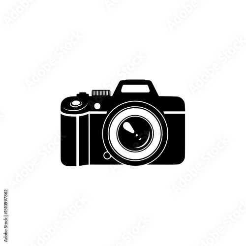 Black camera photography digital slr lens photo equipment focus technology artistic image design icon