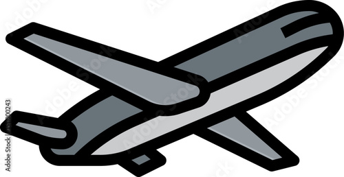 Airplane takes off into the sky from the airport runway, symbolizing travel and adventure with a sense of freedom and excitement.