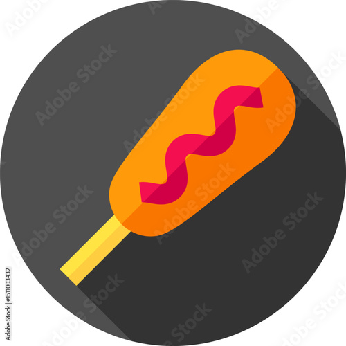 corndog illustration on a white background    